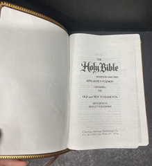 Holy Bible King James Giant Print Brown Bonded Leather Christian Heritage Publ