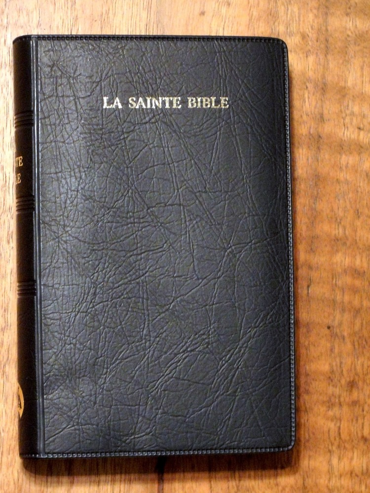 French Bible, La Sainte Bible – Segond 1910 Blue Vinyl, Handheld Thumb Index
