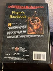 TSR Advanced Dungeons and Dragons Players Handbook 2159 1995 1st Printing HC