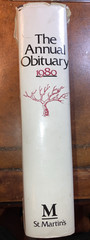 The Annual Obituary 1980 First Edition Hardcover St. Martin’s Press w DJ 874 pgs