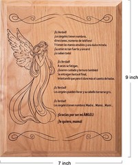 Unique Engraved 7×9” Wood Plaque for Mother’s Day – Spanish Poem Keepsake
