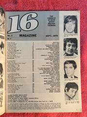 16 MAGAZINE SEPTEMBER 1970 BOBBY MIKE OSMONDS BARRY CASSIDY JACK WILD DS LESTER