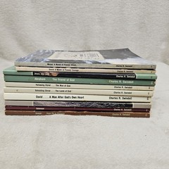 Charles L. Swindoll Book Lot Of 10 Bible Study Guidea Moses Jesus Our Lord PB