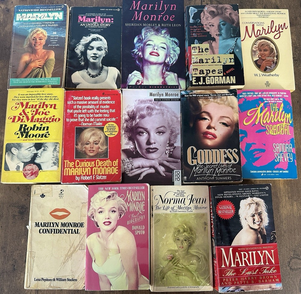 Lot of 14 VTG Marilyn Monroe paperback books various titles see pics