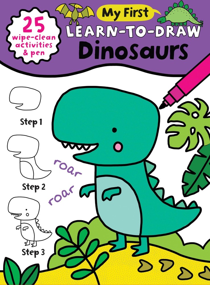 My First Learn-To-Draw: Dinosaurs: Coloring Book for Toddlers with 25 Wipe C…