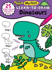 My First Learn-To-Draw: Dinosaurs: Coloring Book for Toddlers with 25 Wipe C…
