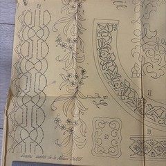 Rare Antique French Embroidery Pattern Sheet – Cendrillon Journal (February1858)