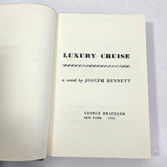 SIGNED Luxury Cruise Joseph Bennett 1962 HC DJ First Edition 1st Printing