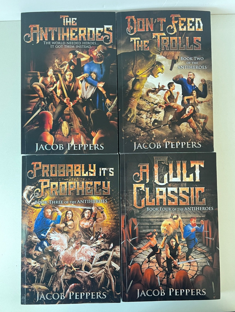The Antiheroes Complete Series 1-4 Book Set Jacob Peppers Epic Fantasy Paperback