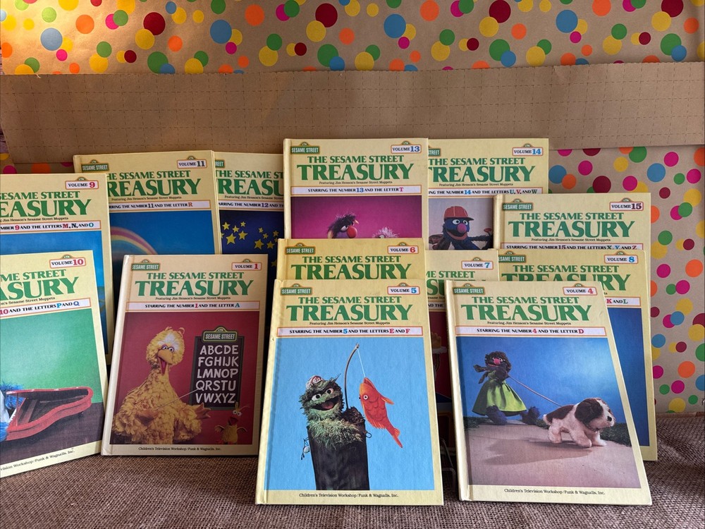 Sesame Street Treasury Book Set Vol 15 (minus 2.3.)1970s Funk & Wagnalls Vintage