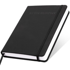 256 Pages Hardcover Leather Notebooks, 80Gsm Classic Lined Journal for Black