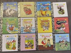 Little Little Golden Books 12 Set Vintage Mini Pokey Puppy Scuffy Red Hen Sleepy