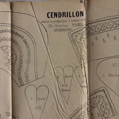 Rare Antique French Embroidery Pattern Sheet – Cendrillon Journal (November 1857