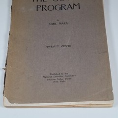 The Gotha Program by Karl Marx New York Labor News 1922 Lots of Wear Rare HTF