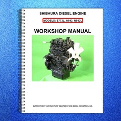 SHIBAURA S773L N843 N843L Diesel Engine Workshop Manual – WIRE BOUND – COVERS