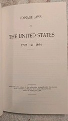 David Ganz, COINAGE LAWS OF THE UNITED STATES, 1792-1894, 1990, PB, 77 Pages