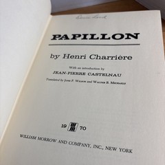 Papillon by Henri Charriere Hardcover 1970 Dust Jacket 434 Pages