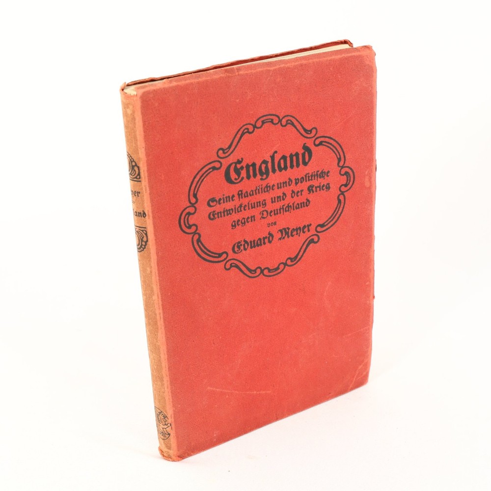 England Eduard Meyer 1916 Volksausgabe WWI German History Political Cotta