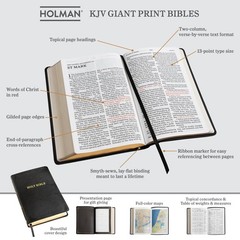 Luxury KJV Bible – Giant Print, Red Letter Edition, Decorative Leather Cover