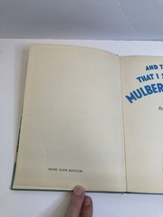 Dr. Seuss And To Think That I Saw It On Mulberry Street Book Club Edition
