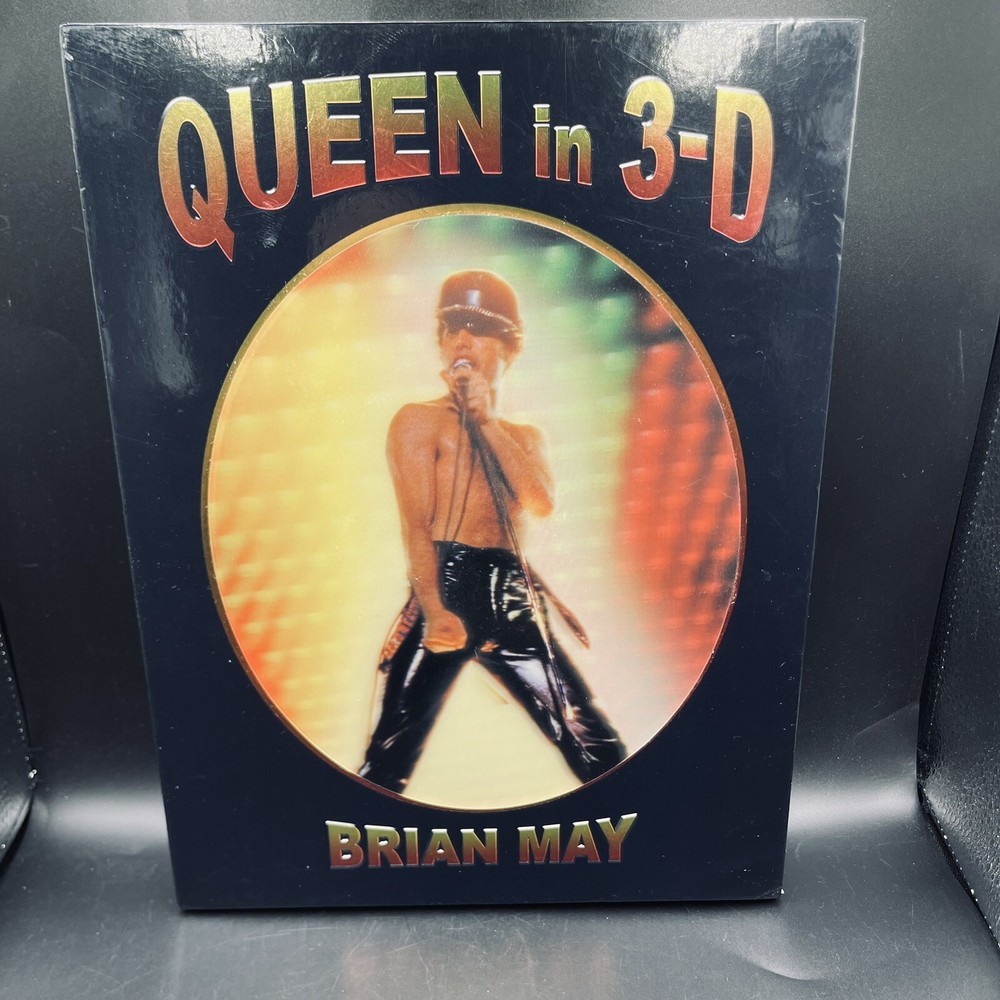 Queen in 3-D by Brian May Stereoscopic Viewer Owl & Hardcover Book Slipcased Set