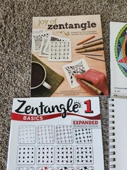 3 Zentangle Coloring Work books. 2 Sketch Books, 30 Color Dual Brush Pens