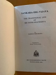 Sankara Digvijaya: The Traditional Life of Sri Sankaracharya, Madhava Vidyaranya