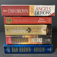 Lot – ROBERT LANGDON SERIES Books 1-5 + 2 Bonus By Dan Brown + Cracking the Code