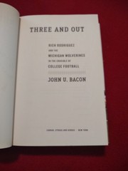 John Bacon SIGNED Three and Out Rich Rodriguez Michigan Wolverines First Edition