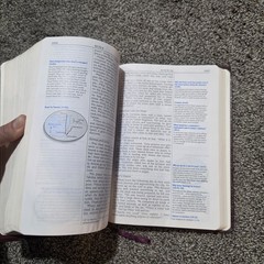 QUEST STUDY BIBLE Zondervan Genuine Burgundy Leather 1994 Thumb Index
