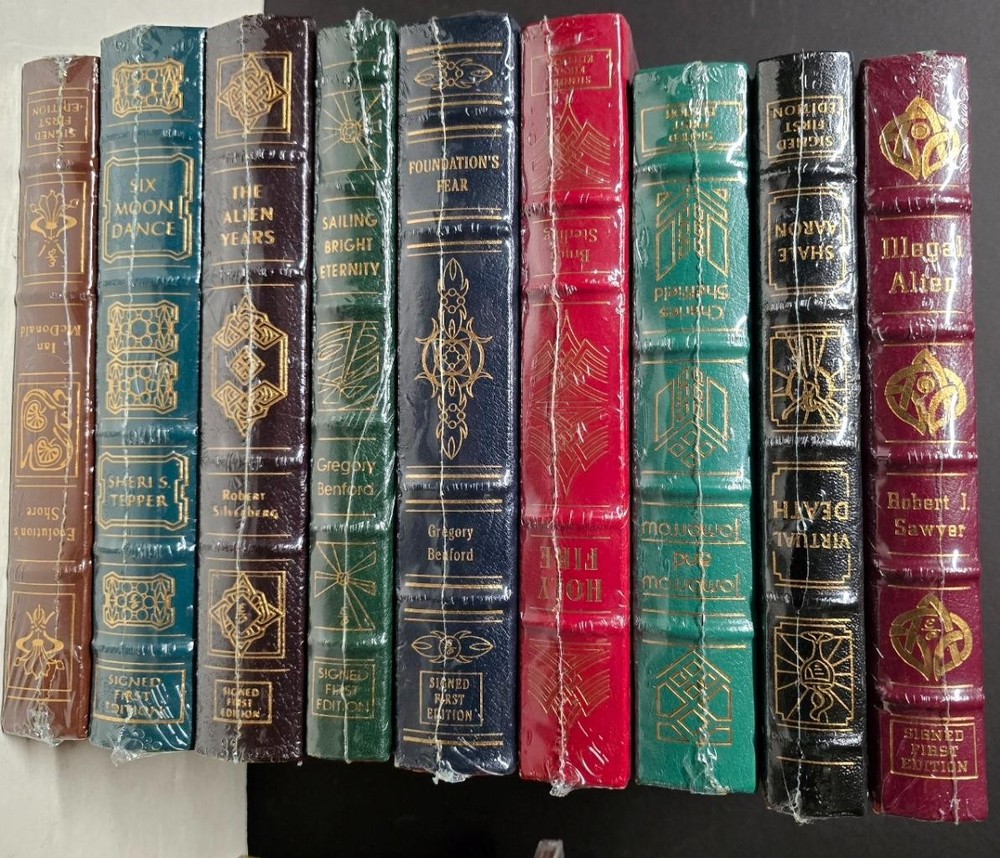 LOT OF 9 FIRST 1ST EDITION SIGNED EASTON PRESS BOOKS TOMORROW AND NEW SEALED