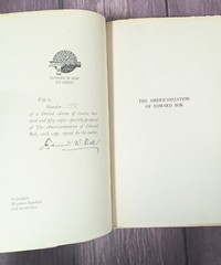 Americanization of Edward Bok – SIGNED Limited Edition – Nimaha Edition 1922