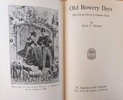 Scarce Old Bowery Days, 1931 1st Ed.,New York City, Harlow, Bohemia, History HB