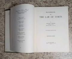 Laws Of Torts 1971 Hornbook Series William Prosser Vintage Law Book￼