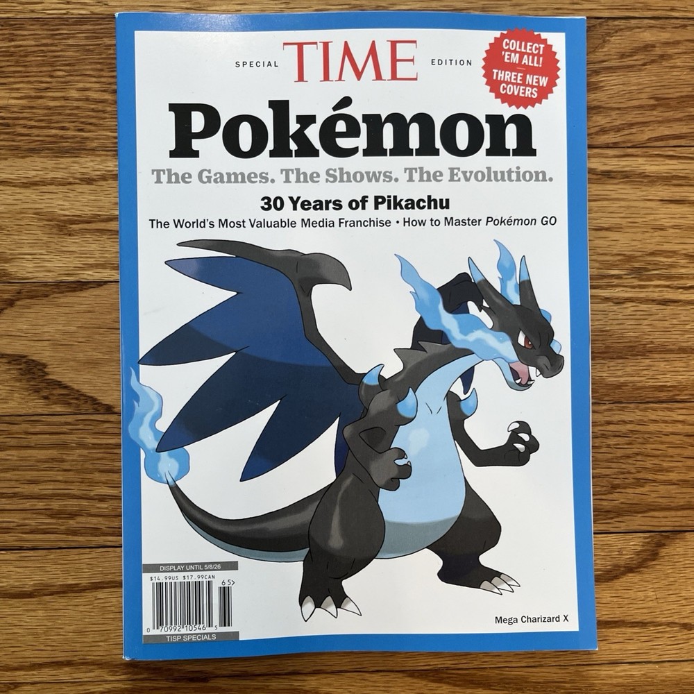 Pokemon Time Magazine 2026 Mega Charizard X 30th Anniversary Cover
