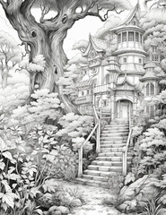 Secret Garden Coloring Book for Adults & Kids ,