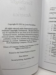 Torchlight for America Louis Farrakhan Paperback Clean Pages Name Inside Covers