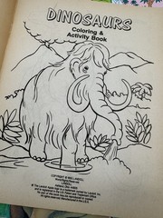 Vintage Lot of 5 DINOSAUR Coloring Books Most Unused But One Has Marks