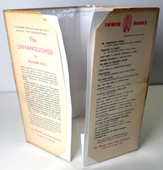 The Unvanquished, Howard Fast, 1946 Tower Books HCDJ in Mylar, Very good