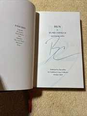 Run by Blake Crouch (2024, Hardcover) Signed Goldsboro Special 1st/1st Edition