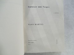 Beatrice and Virgil by Yann Martel, 2010, 1st Ed, 1st Pr, Signed, Very Good
