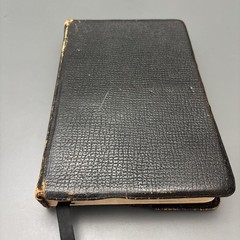Vintage Holy Bible Black Hand-Grained Morocco Leather Lined Cambridge England