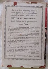 Cry, the Beloved Country – A Novel By Alan Paton (1950, Charles Scribner’s Sons)