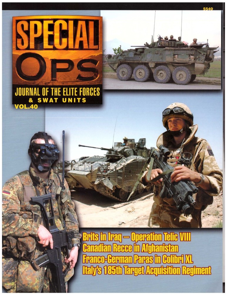 CONCORD SPECIAL OPS VOL #40 JOURNAL OF THE ELITE FORCES AND SWAT UNITS 5540 NOS