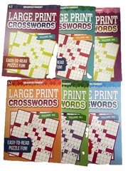 Lot 6 Kappa Large Print Crossword Books Braintainment NEW Free Ship NEW