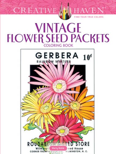 Creative Haven Vintage Flower Seed Packets Coloring Book (Adult Coloring) – GOOD
