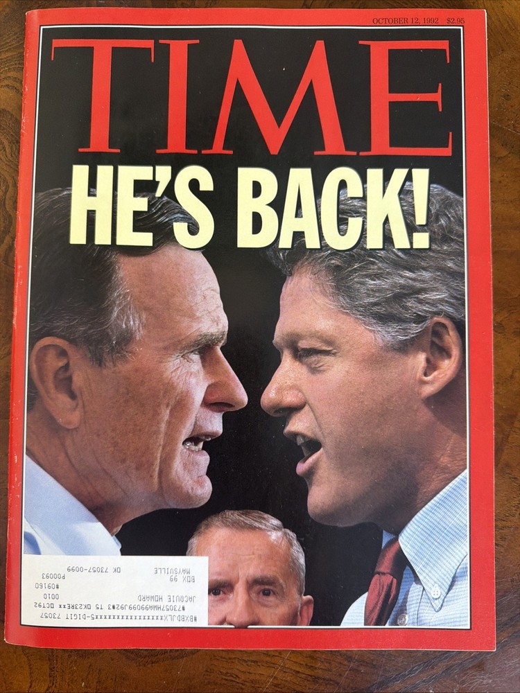 Time Magazine October 12 1992 He’s Back Return of Ross Perot Bush Clinton NICE!