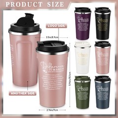 18 Pcs Difference Maker Gifts 17 oz Coffee Mug Tumbler A5 Leather Journal wit…