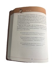 Jesus Calling, Large Text Brown Leathersoft, with Full Scriptures~New