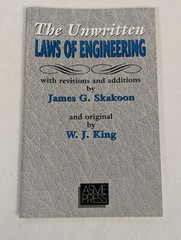 Unwritten Laws of Engineering W.J. King James G. Skakoon ~ Softcover Booklet